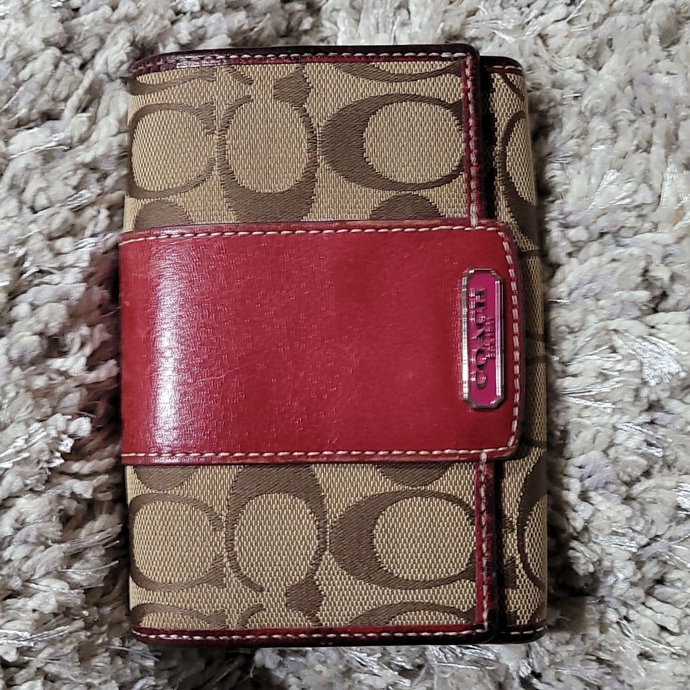 🤩🤩Coach  bifold Wallet signature canvas